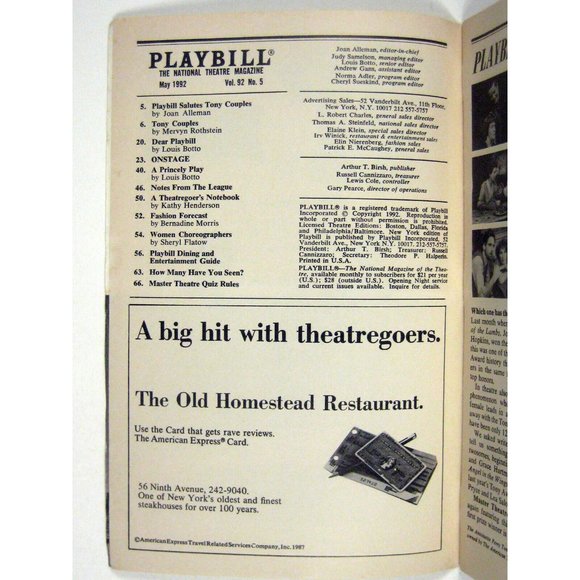 Grandchild of Kings Playbill May 1992 Sean O'Casey Harold Prince Irish Repertory - Picture 3 of 7